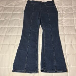 Denim Pull On Flared Jeans